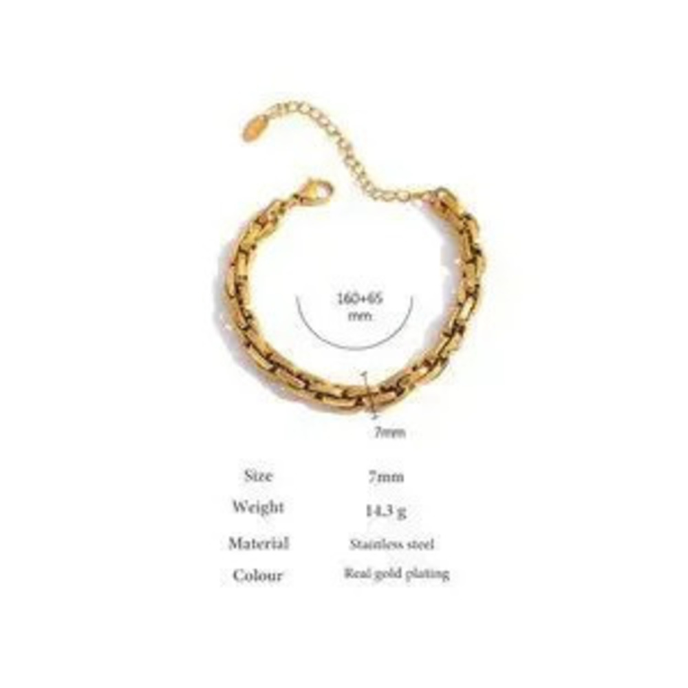 NEW 18K Gold Plated Link Chain Bracelet